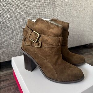 Brown/Olive Suede Ankle Boots